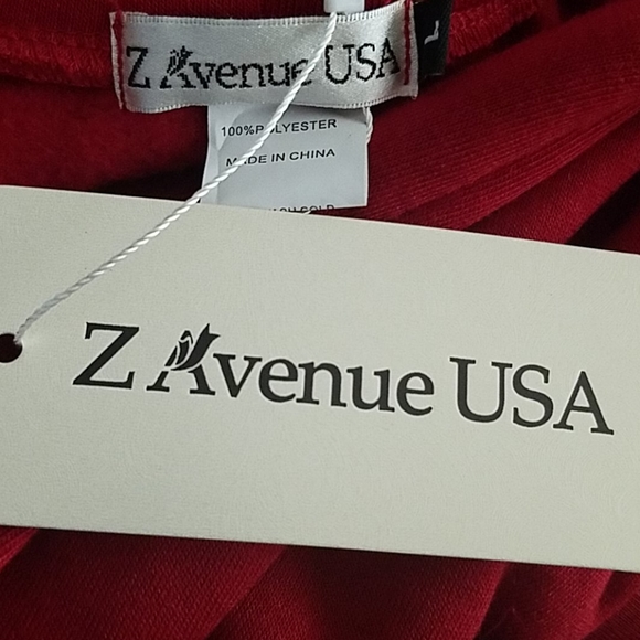 Zavenue USA Oversized Jacket Cherry Red - Picture 7 of 8